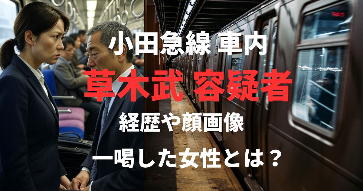草木武容疑者の経歴は？顔写真や一喝した女性についても！
